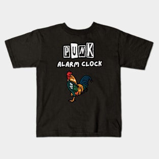 Rooster Punk Alarm Clock Kids T-Shirt